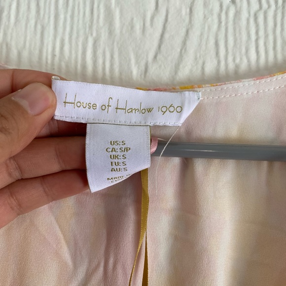 NWT House of Harlow 1960 Boho Ombre Flutter Sleeve Maxi Dress. Size; Small - Picture 4 of 7